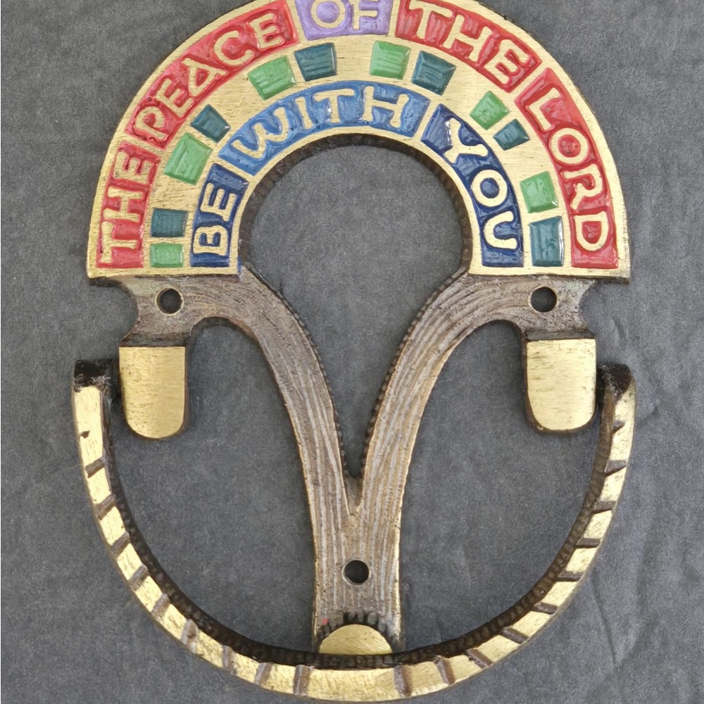 Religious Wall Hook - Multicolor "The Peace of the Lord Be With You"